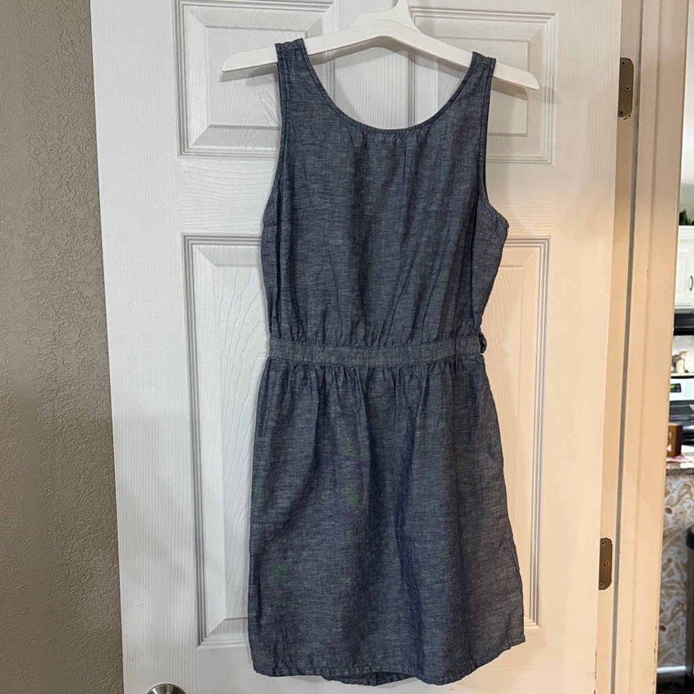 GAP Denim Linen Blue Mini Dress
